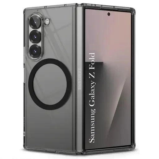 Samsung Galaxy Z Fold6 Cristal Clear Anti-Yellowing Magnetic Magsafe Case - Smoky