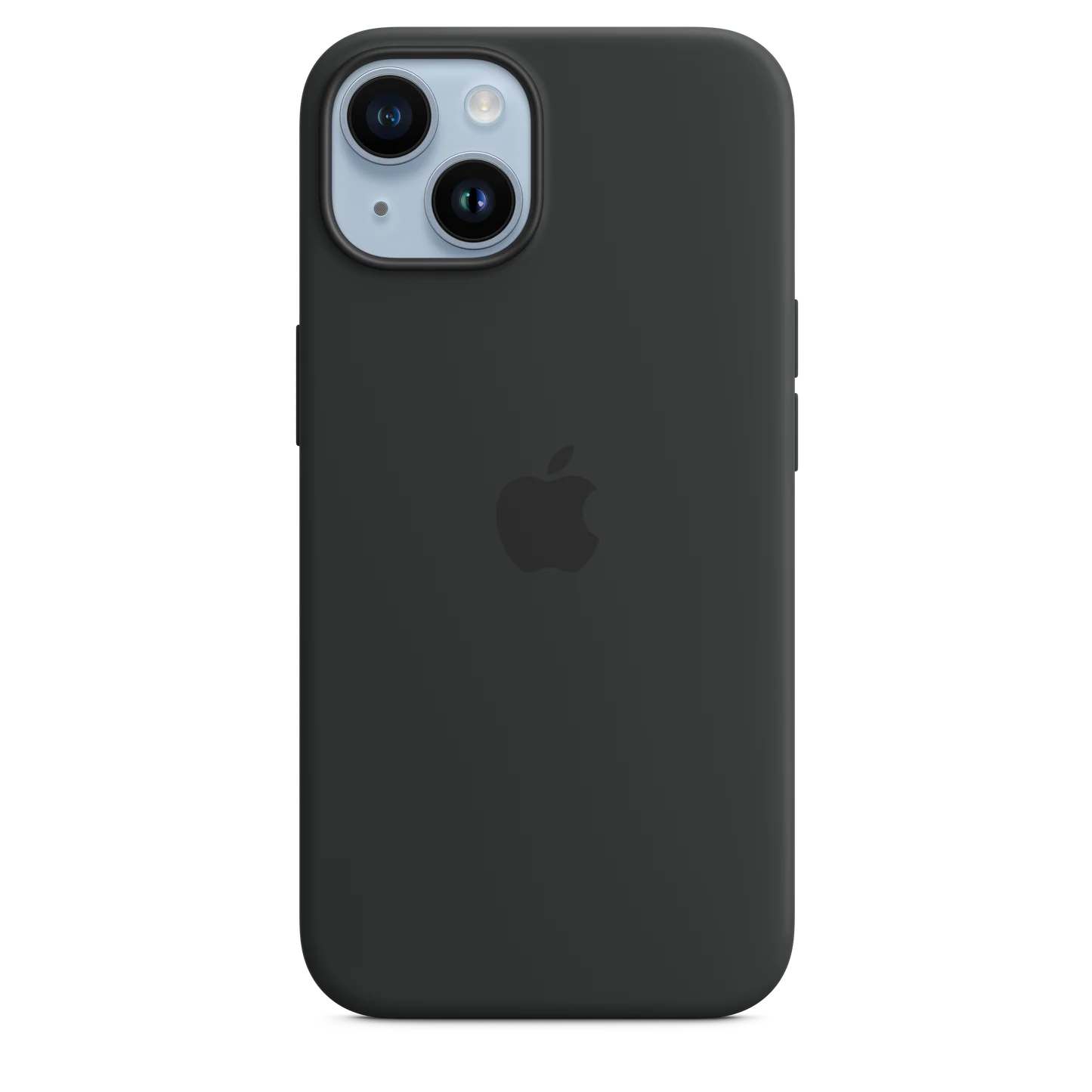 iPhone 14 Original Liquid Silicon Case With Magsafe IC Working (Animation) - Mid Night Black
