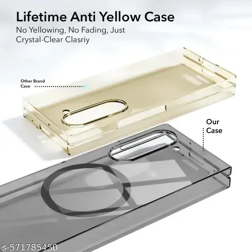 Samsung Galaxy Z Fold7 Cristal Clear Anti-Yellowing Magnetic Magsafe Case - Smoky