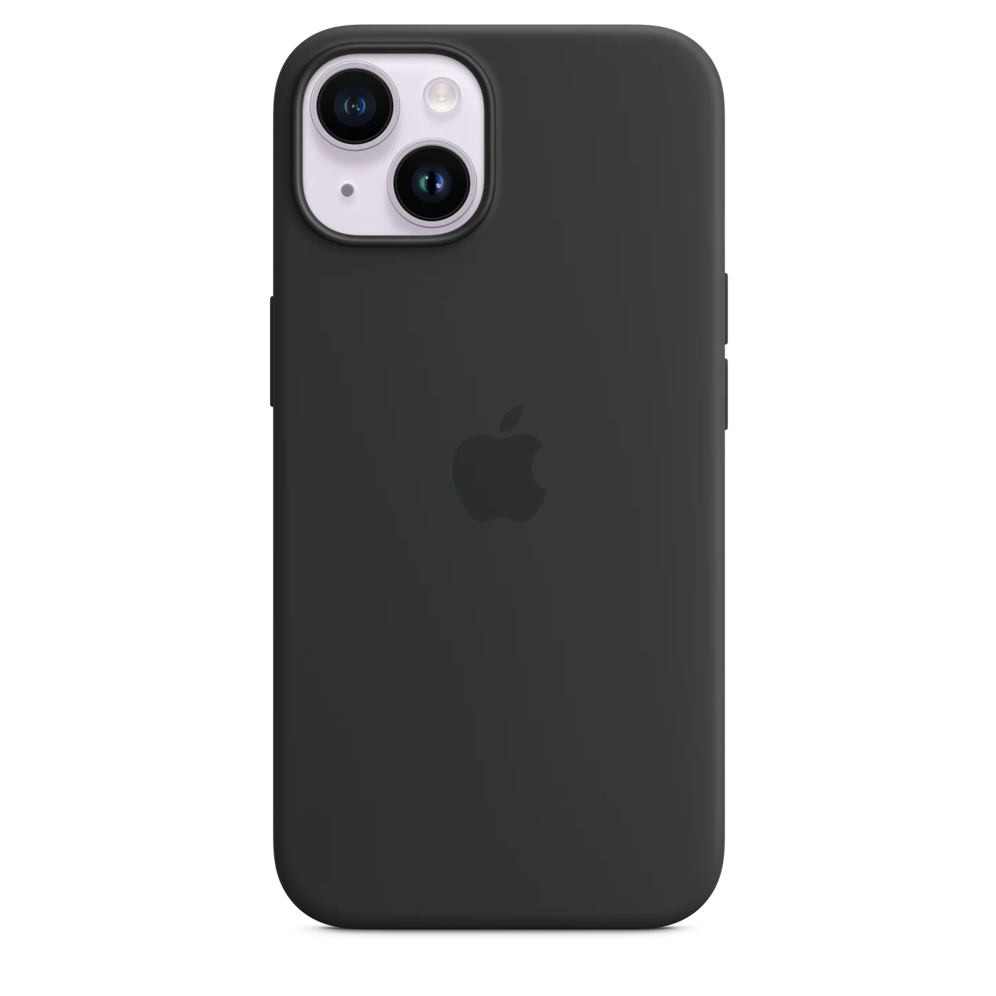 iPhone 14 Original Liquid Silicon Case With Magsafe IC Working (Animation) - Mid Night Black
