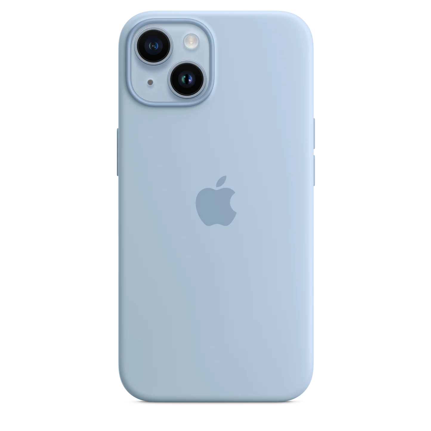 iPhone 14 Original Liquid Silicon Case With Magsafe IC Working (Animation) - Sky Blue