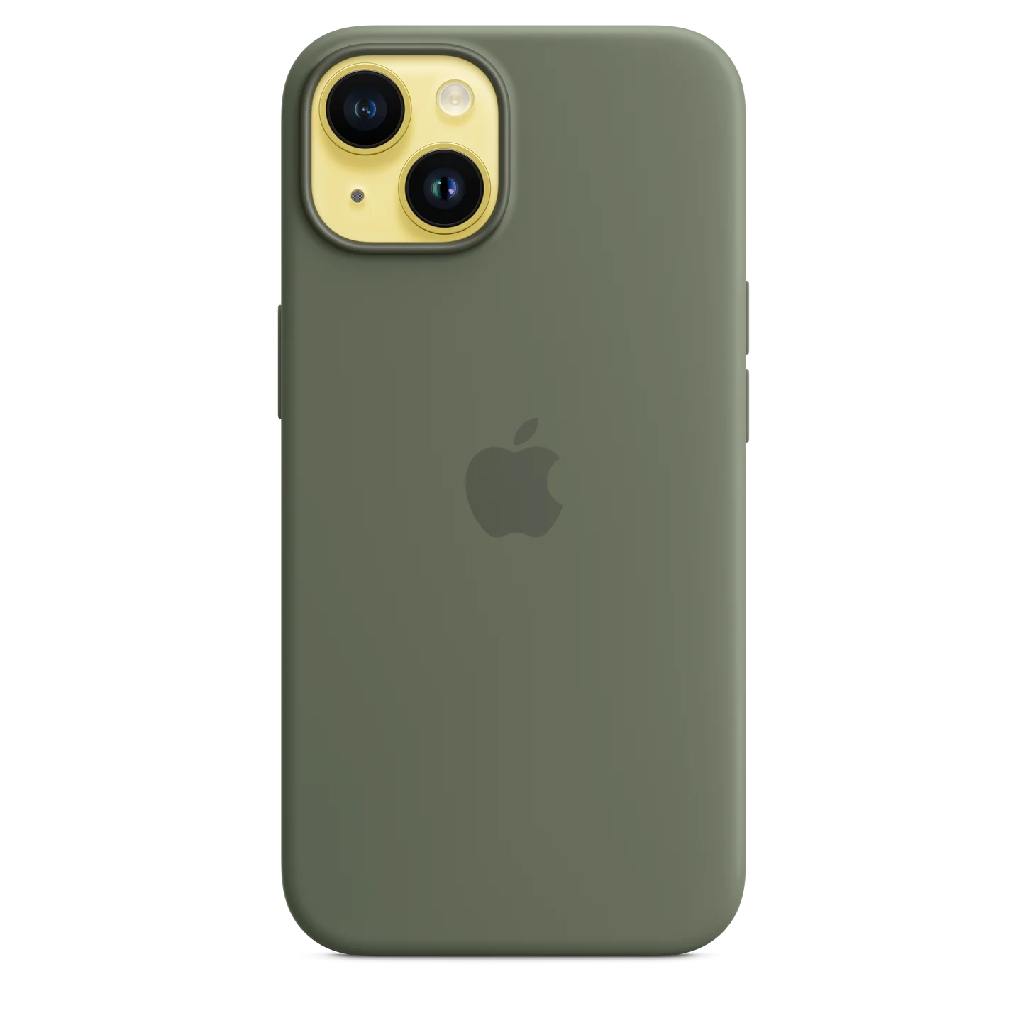iPhone 14 Original Liquid Silicon Case With Magsafe IC Working (Animation) - Green