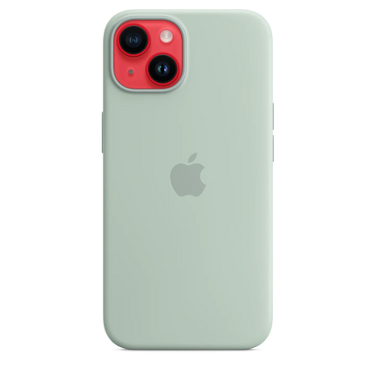 iPhone 14 Original Liquid Silicon Case With Magsafe IC Working (Animation) - Succulent