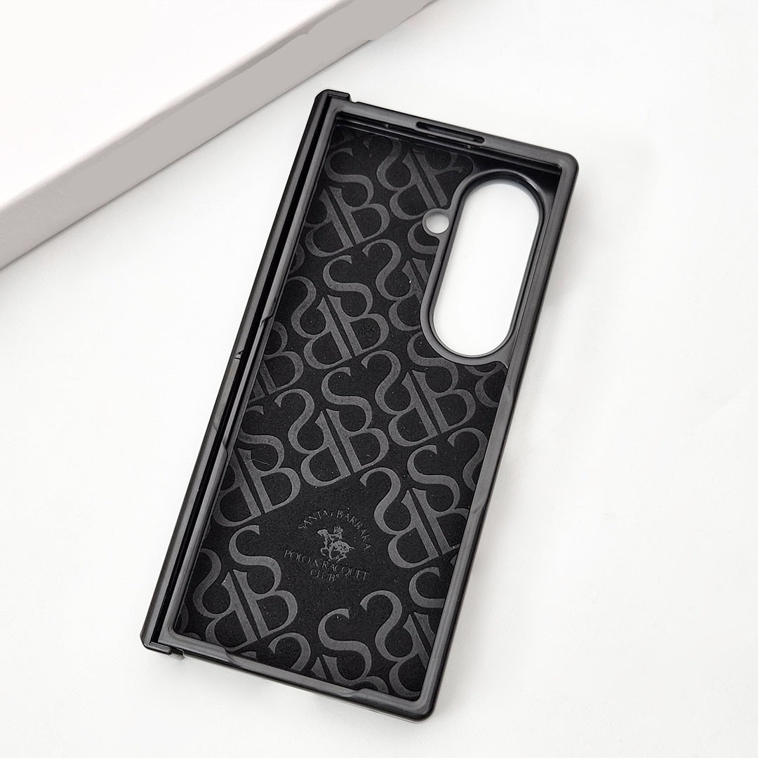 Samsung Z Fold8 Ultra Original Santa Barbara Polo Requite Club Leather Case Savana Series with Hinge Protection Cover - Leopard