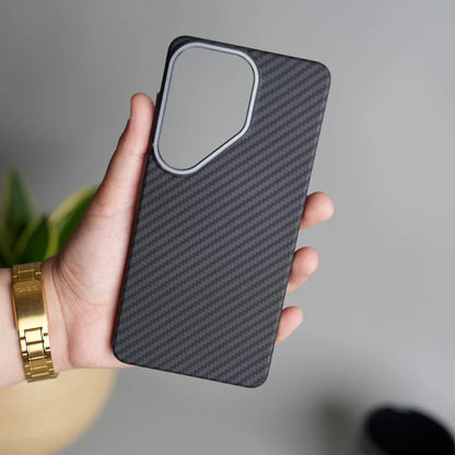 Samsung Galaxy S26 Ultra Carbon Fiber Case, Hard PC 600D Carbon Texture Cover with Magsafe - Black