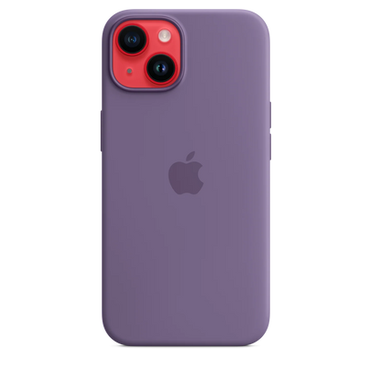 iPhone 14 Original Liquid Silicon Case With Magsafe IC Working (Animation) - Iris