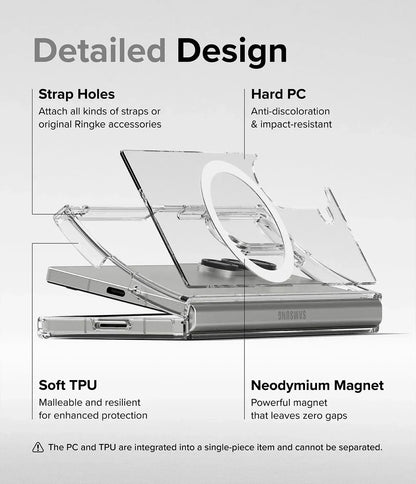 Samsung Galaxy Z Fold7 Cristal Clear Soft TPU Magnetic Magsafe Case - Transparent