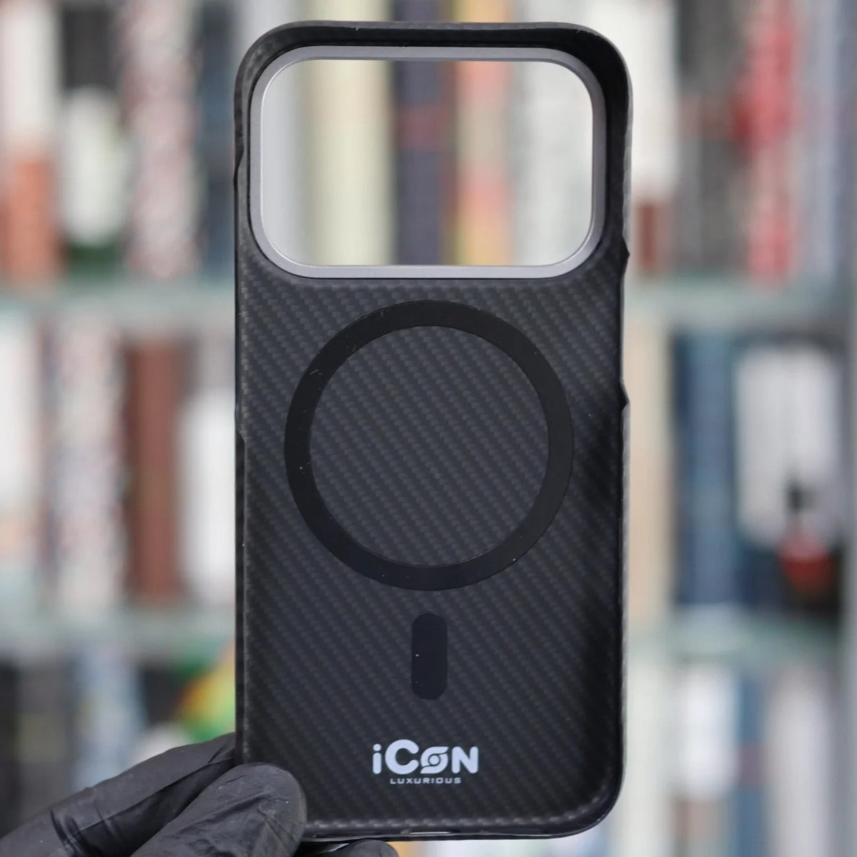 iPhone 18 Pro Carbon Case, 600D Carbon Fiber Texture Hard PC with Magsafe - Black