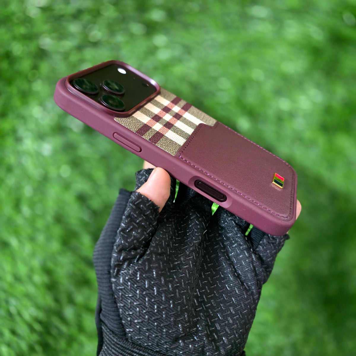 iPhone 18 Pro Max Leather Case,  Mentor Latus VII Premium Leather Series with Card Slot Pocket - Wine