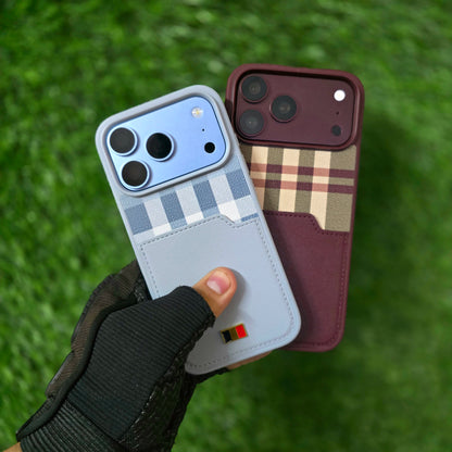 iPhone 18 Pro Max Leather Case,  Mentor Latus VII Premium Leather Series with Card Slot Pocket - Wine