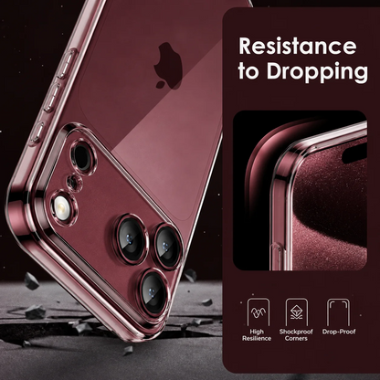 iPhone 18 Pro Max Anti-Yellowing Case Shockproof Super Slim Hard PC Transparent Cover