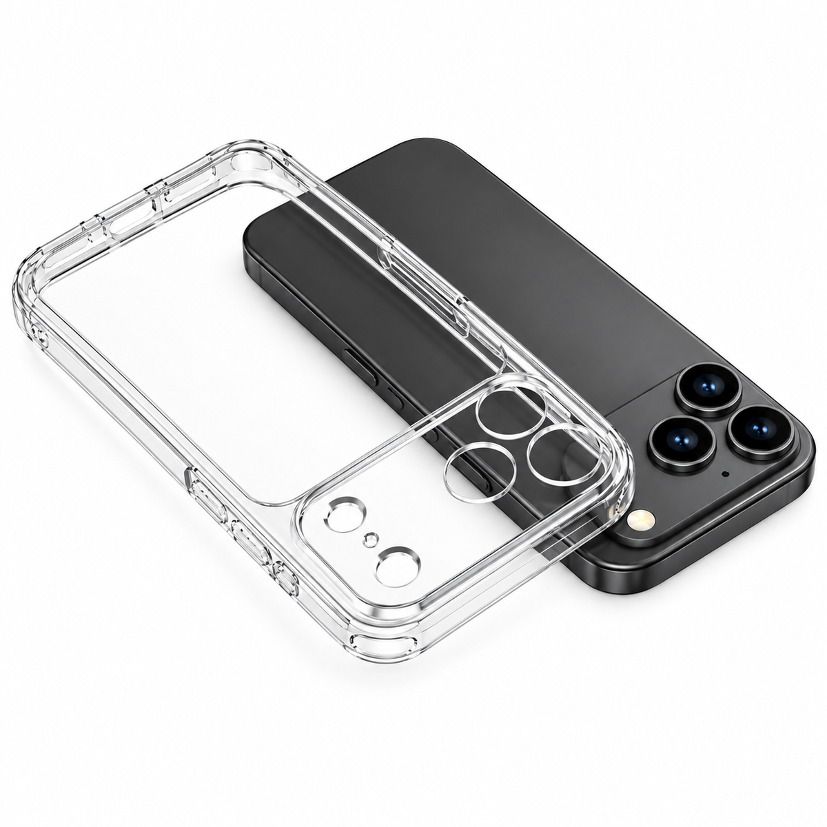 iPhone 18 Pro Max Anti-Yellowing Case Shockproof Super Slim Hard PC Transparent Cover