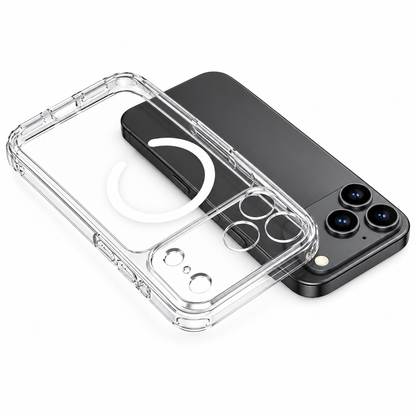 iPhone 18 Pro Max Anti-Yellowing Case Shockproof Super Slim Hard PC Transparent Cover with Magsafe Case