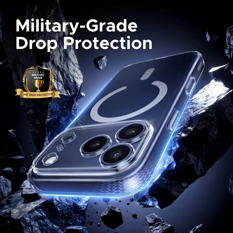 iPhone 18 Pro Max Anti-Yellowing Case Shockproof Super Slim Hard PC Transparent Cover with Magsafe Case