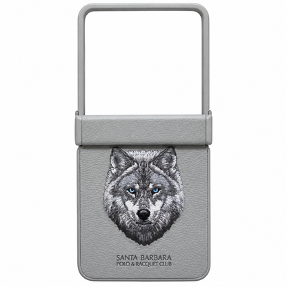 Samsung Z Flip8 Original Santa Barbara Polo Requite Club Leather Case Savana Series with Hinge Protection Cover - Wolf