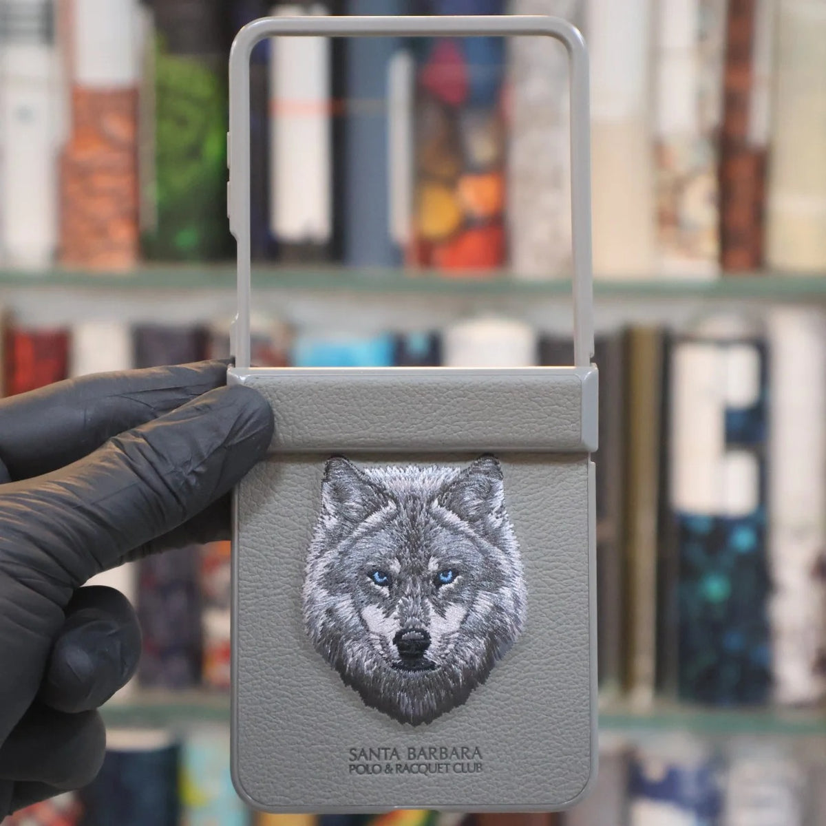 Samsung Z Flip8 Original Santa Barbara Polo Requite Club Leather Case Savana Series with Hinge Protection Cover - Wolf