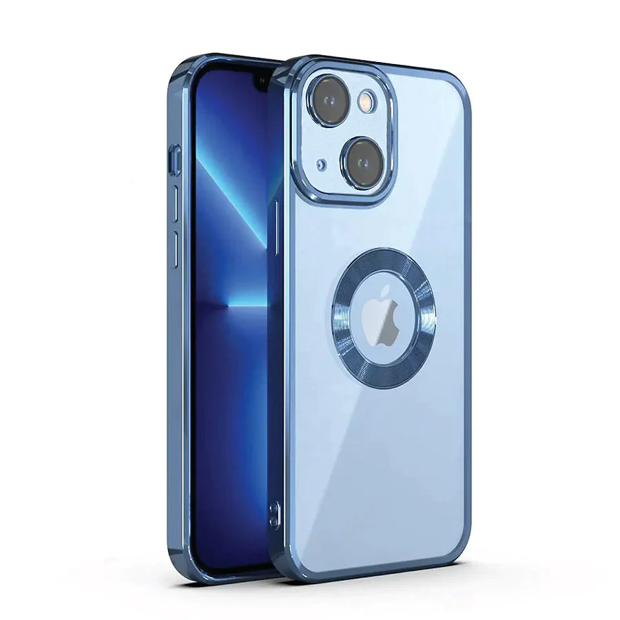 iPhone 14 Transparent Electroplating Case with Camera Protection