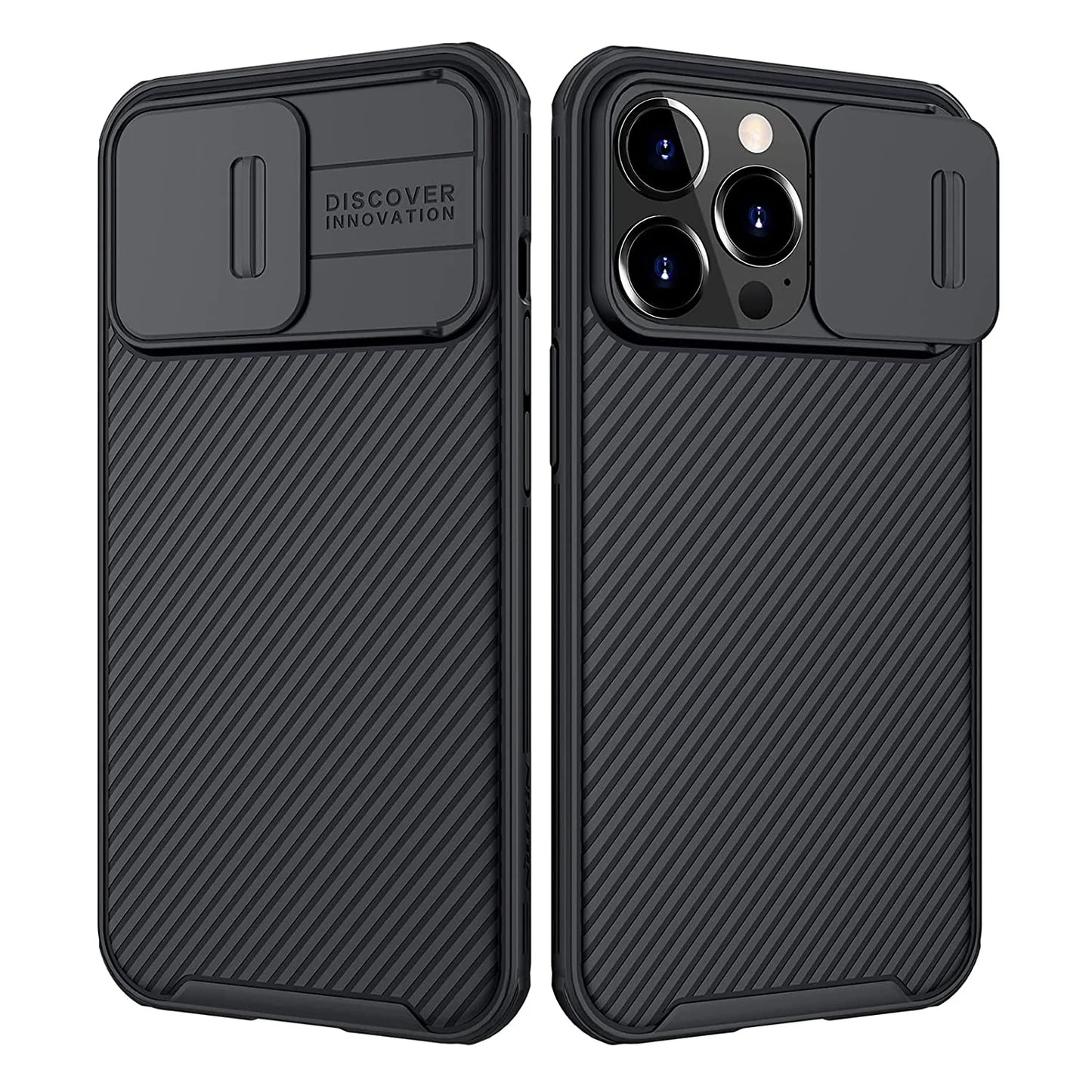 iPhone 14 Nilkin CamShield Pro Camera Open Close All Side Protection Case- Black