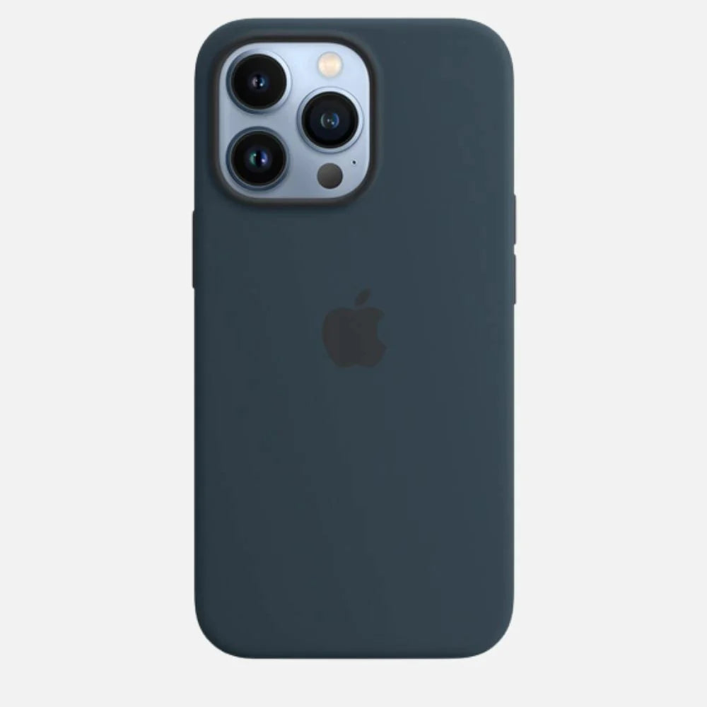 iPhone 14 Pro Max Original Liquid Silicon Case with Logo - Dark Blue