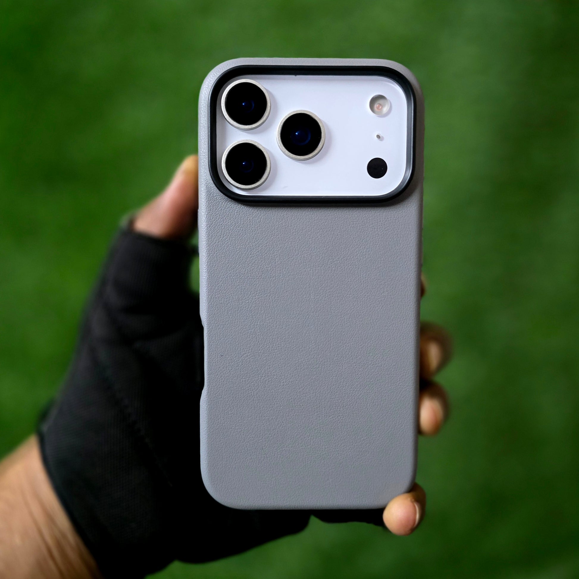 iPhone 17 Pro Max Leather Cover, Genuine Kzdoo Noble Collection Series Leather Case - Grey