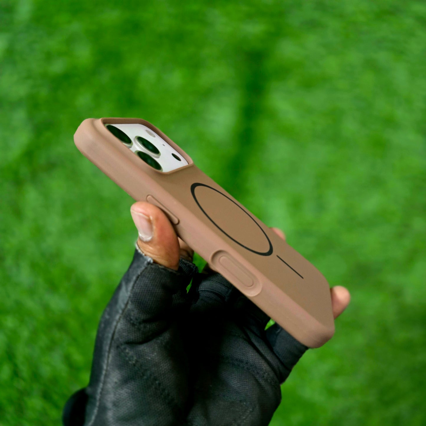 iPhone 17 Pro Max Liquid Silicone Magsafe Case Skin Feel - Brown