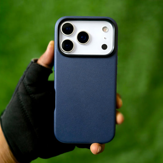 iPhone 17 Pro Max Leather Cover, Genuine Kzdoo Noble Collection Series Leather Case - Blue