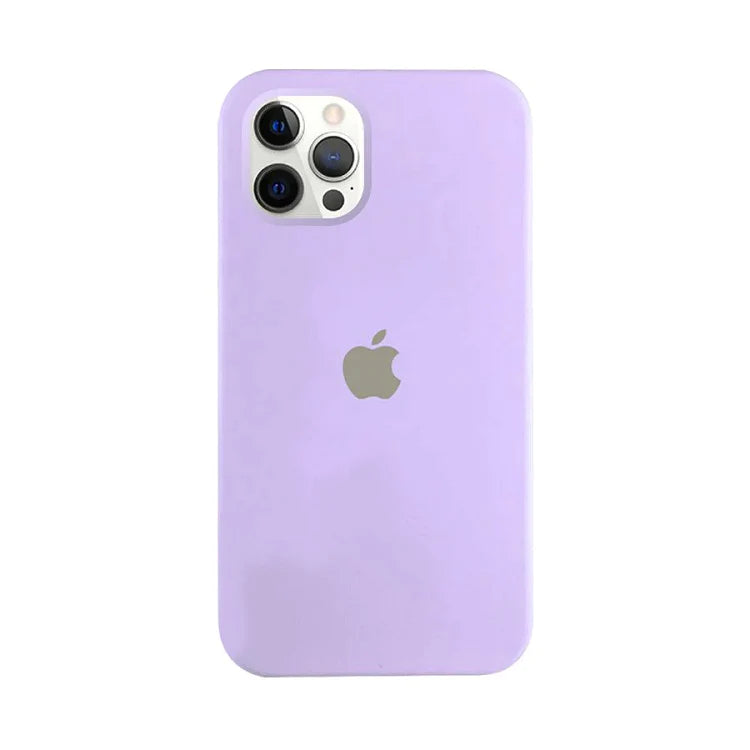 iPhone 12 Pro Silicon Case Liquid Silicon Inner Fabric with Logo