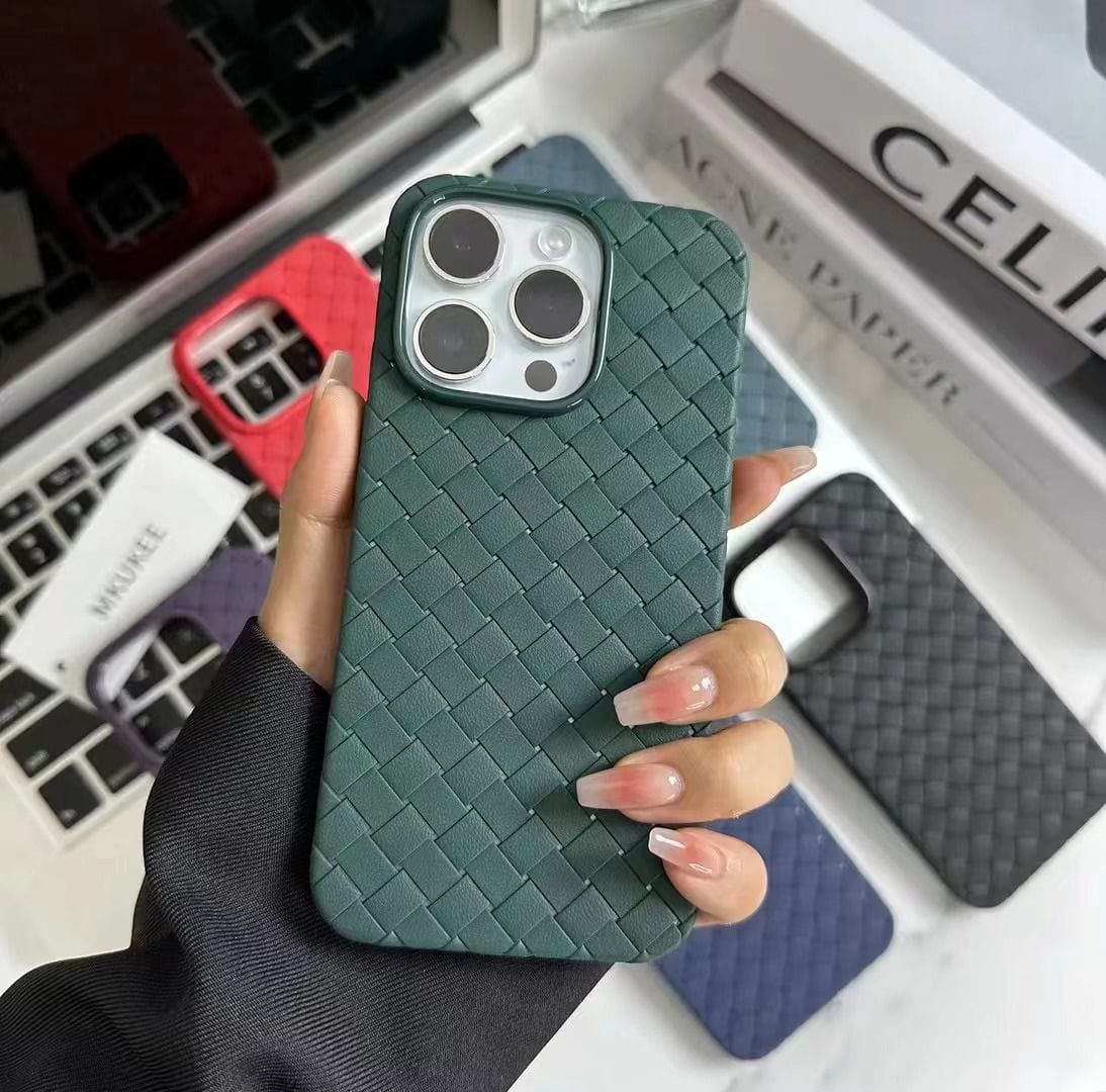 iPhone 11 Pro Luxury Weave Breathable Matte Silicone Grid Back Cover