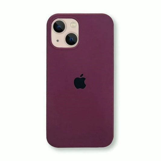 iPhone 14 Silicon Case Liquid Silicon Inner Fabric with Logo