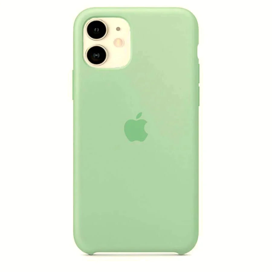 iPhone 12 Mini Original Liquid Silicon Case with Logo - Mint Green