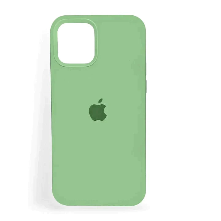 iPhone 13 Silicon Case Liquid Silicon Inner Fabric with Logo