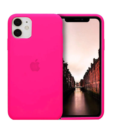 iPhone 11 Silicon Case Liquid Silicon Inner Fabric with Logo