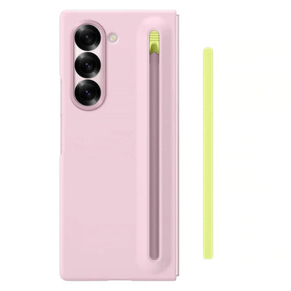 Samsung Galaxy Z Fold 5 S-Pen Case, Original Silicon Matte Feel Case with S-Pen - Pink