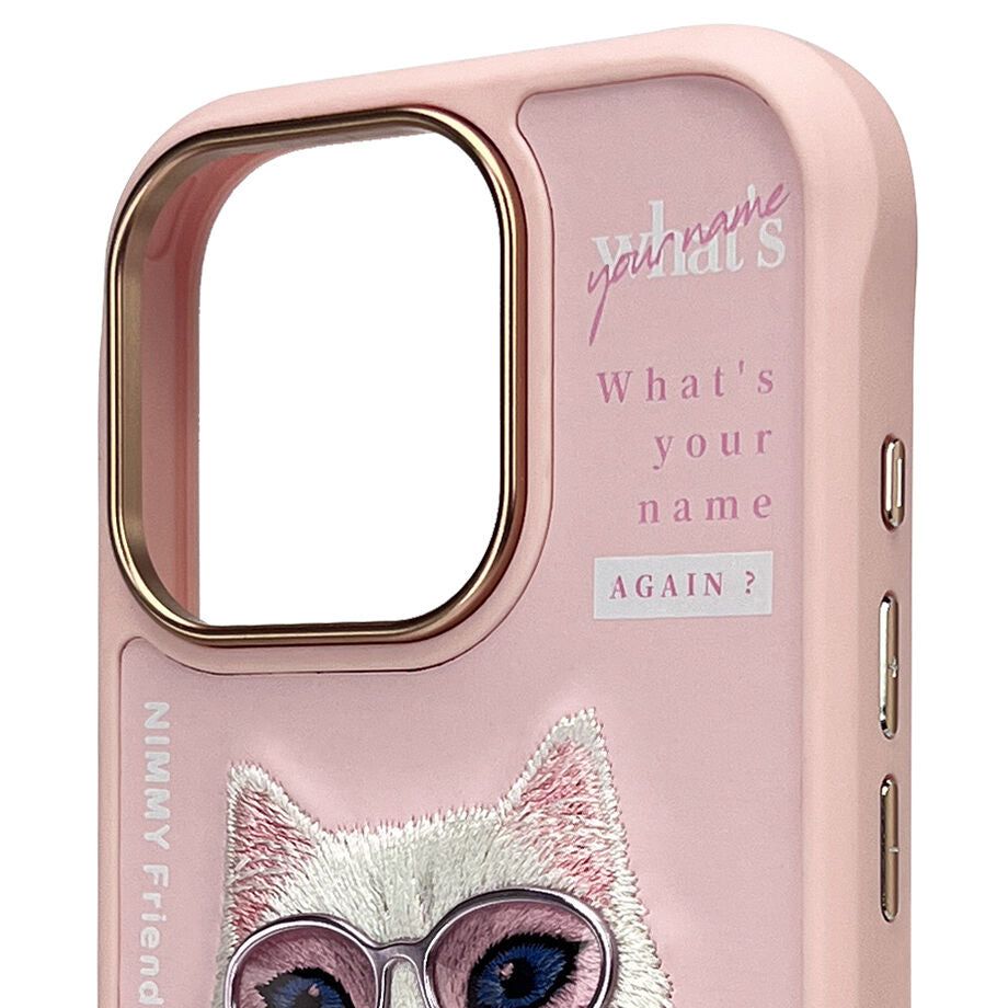 iPhone 16 Pro Max Nimmy 3D Embroidery Winter Jacket Series Case - Cute Cat