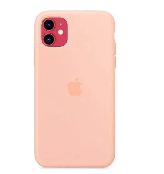 iPhone 11 Silicon Case Liquid Silicon Inner Fabric with Logo