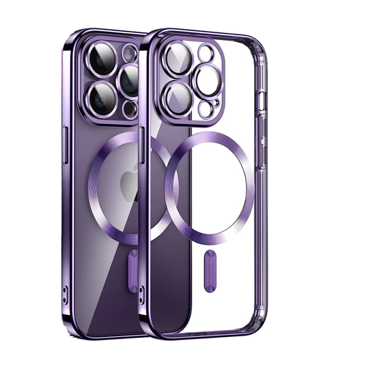 iPhone 14 Pro Max Electroplating MagSafe Case with Camera Protection- Purple