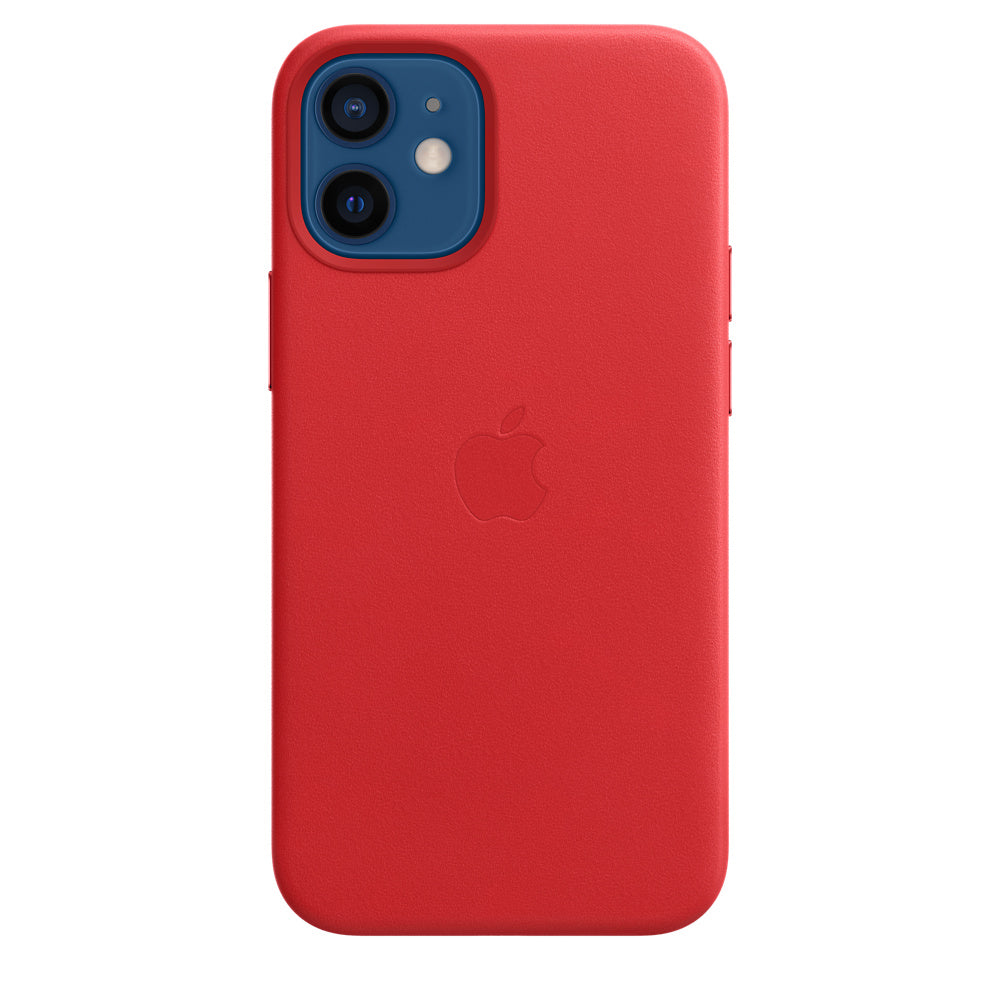 iPhone 12 Leather Magsafe Case  - Red