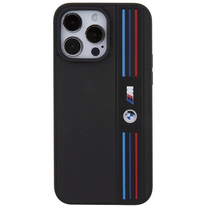 iPhone 15 Pro Max BMW Case, Sports Car BMW M Performance Logo Tricolor Line Back cover - Black (Copy)