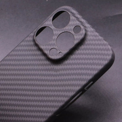 iPhone 16 Pro Max Air Carbon Kzdoo Ultra-Thin and Lightweight Aramid Carbon Fiber Case - Black