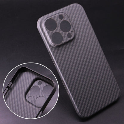 iPhone 16 Pro Max Air Carbon Kzdoo Ultra-Thin and Lightweight Aramid Carbon Fiber Case - Black