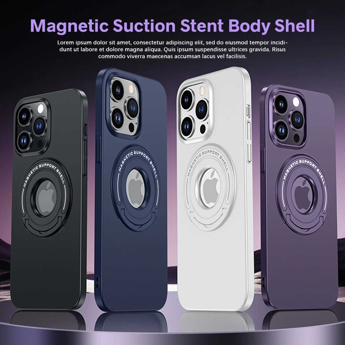 iPhone 14 Pro Magnetic Metal Stand Shockproof Case