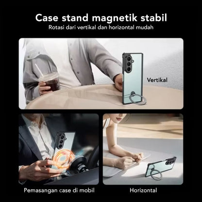Samsung Z Fold7 XUNDD Dual Axis Matte Frosted with 360° Rotation Metal Camera Ring Kickstand, Hinge Protection & Magsafe