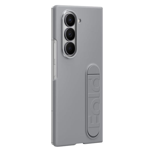 Samsung Galaxy Z Fold6 Silicon Case Kickstand with Logo - Light Grey