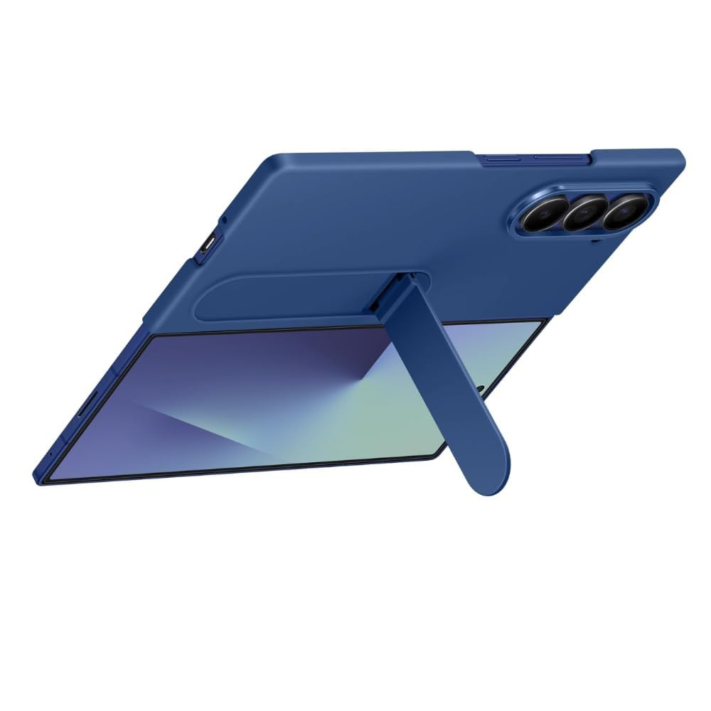 Samsung Galaxy Z Fold6 Silicon Case Kickstand with Logo - Blue