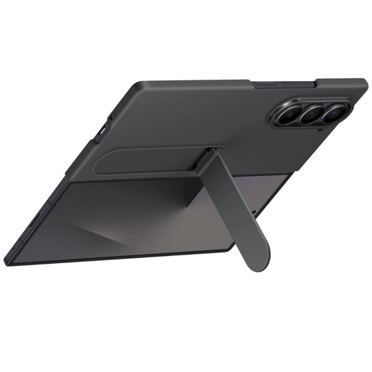 Samsung Galaxy Z Fold6 Silicon Case Kickstand with Logo - Black