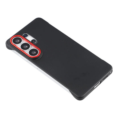 Samsung Galaxy S26 Ultra Leather case, x-level Frameless Noble Series PC + Metal Camera Protection Case with Magsafe - Black