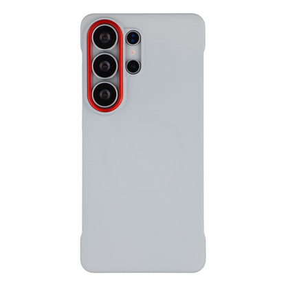 Samsung Galaxy S26 Ultra Leather case, x-level Frameless Noble Series PC + Metal Camera Protection Case with Magsafe - Grey