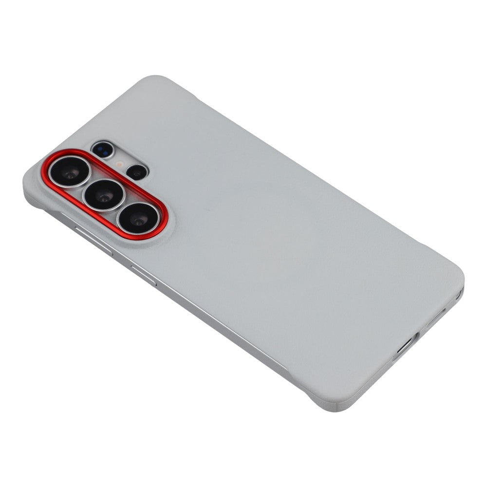Samsung Galaxy S26 Ultra Leather case, x-level Frameless Noble Series PC + Metal Camera Protection Case with Magsafe - Grey