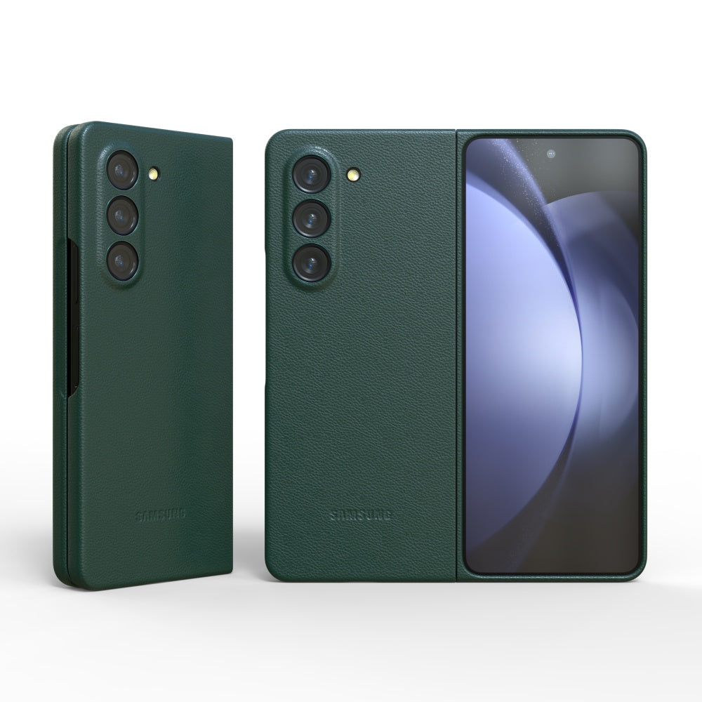 Samsung Galaxy Z Fold 5 Leather Case - Dark Green