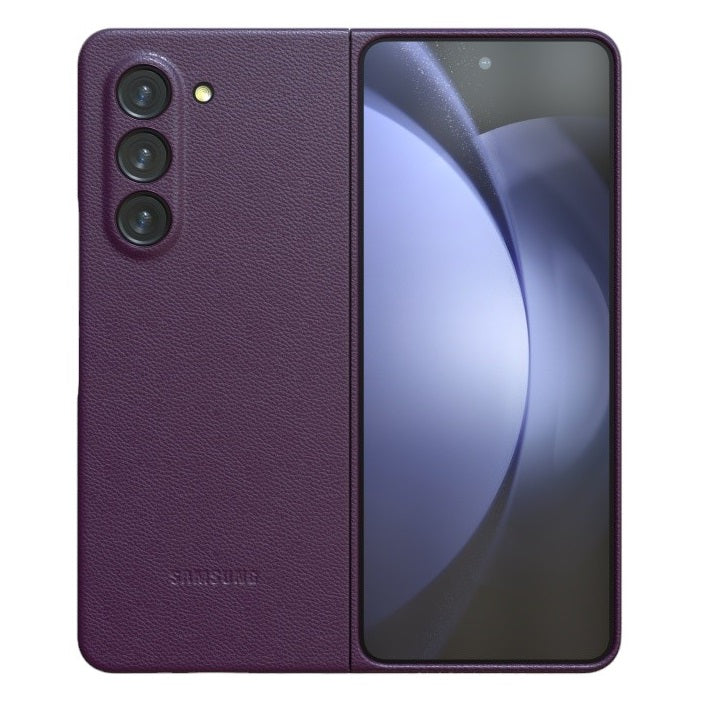 Samsung Galaxy Z Fold 5 Leather Case - Purple